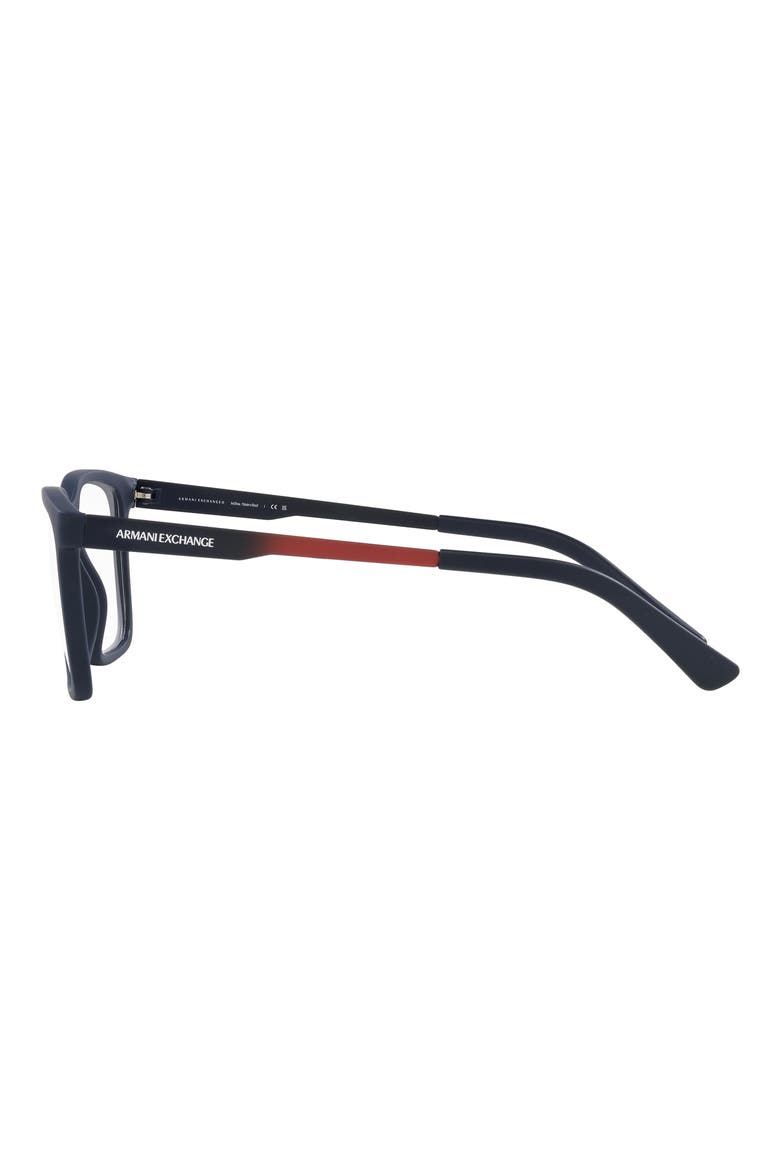 55mm Rectangular Optical Glasses, Alternate, color, MATTE BLUE