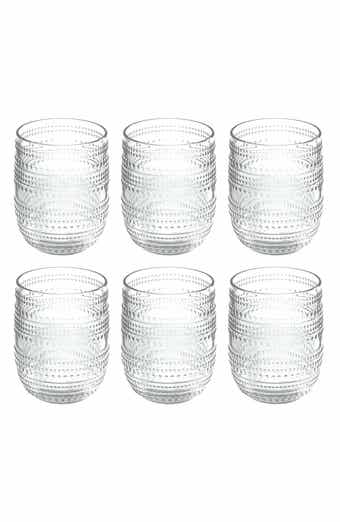 TarHong Set of 6 Beaded Stemless Glasses