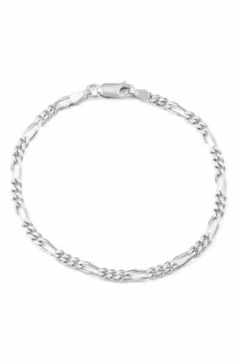 FZN Sterling Silver Curb Chain Bracelet