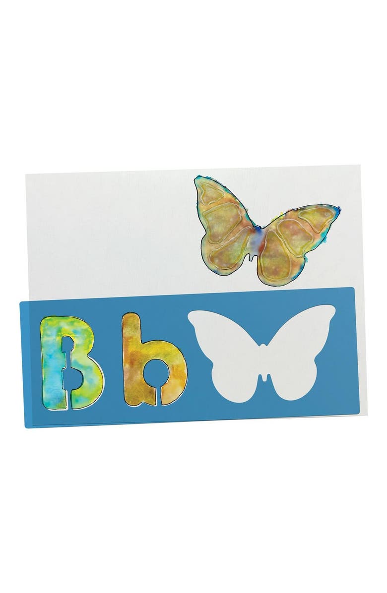 Roylco Big Alphabet and Picture Stencils, Alternate, color, Blue