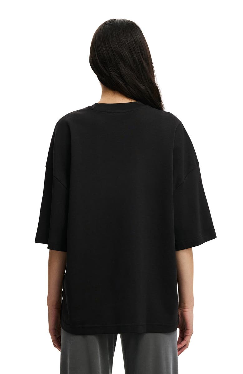 Cotton On Women's The Oversized Crew Tee, Alternate, color, Black