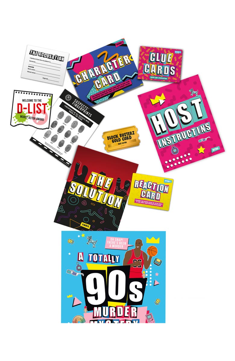GIFT REPUBLIC A '90s Murder Mystery Game, Alternate, color, Assorted