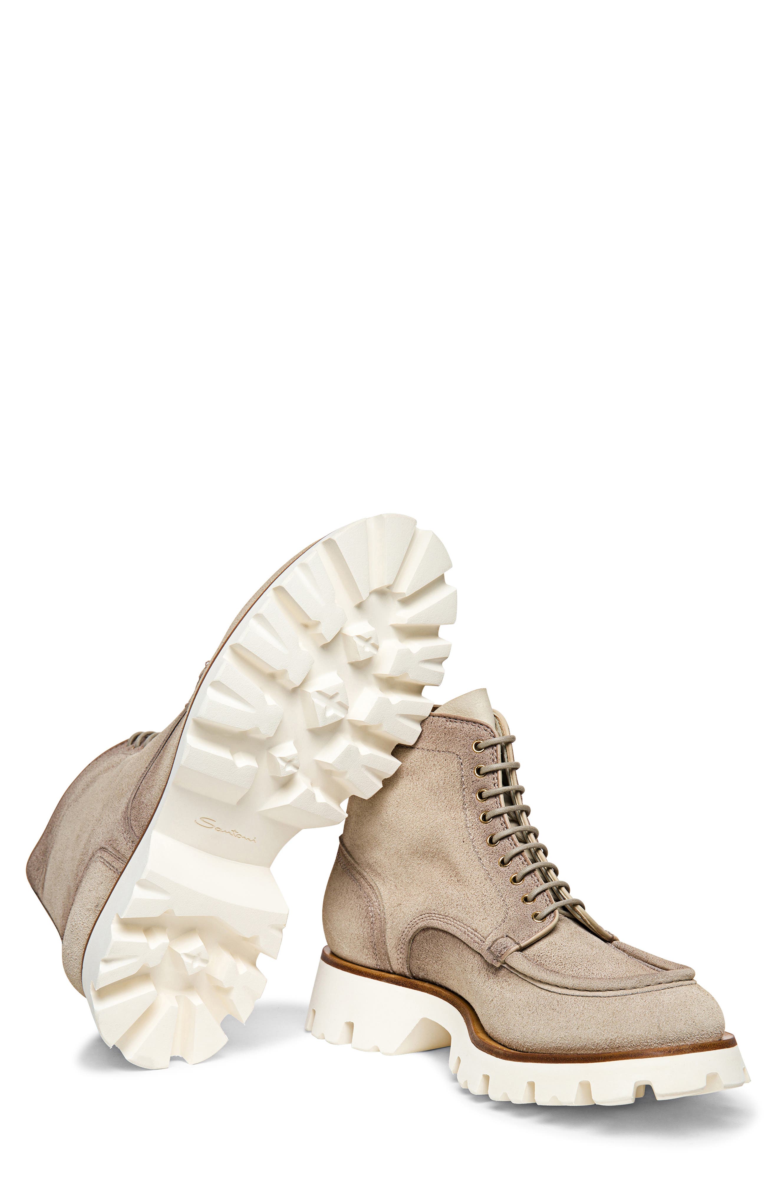 Santoni Suede Lug Boot, Alternate, color, 