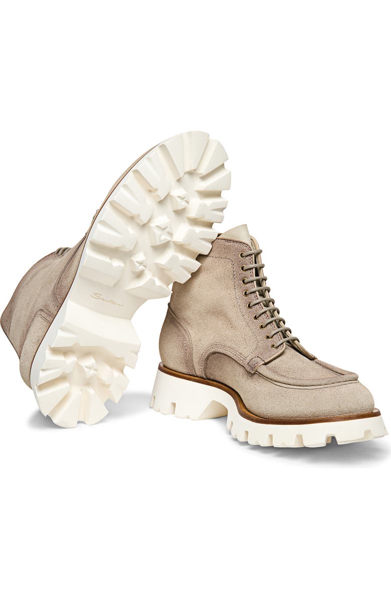 Santoni Suede Lug Boot, Alternate, color,