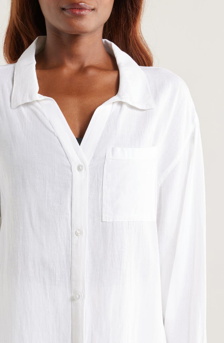 Nordstrom Oversized Cover-Up Shirt, Alternate, color, White