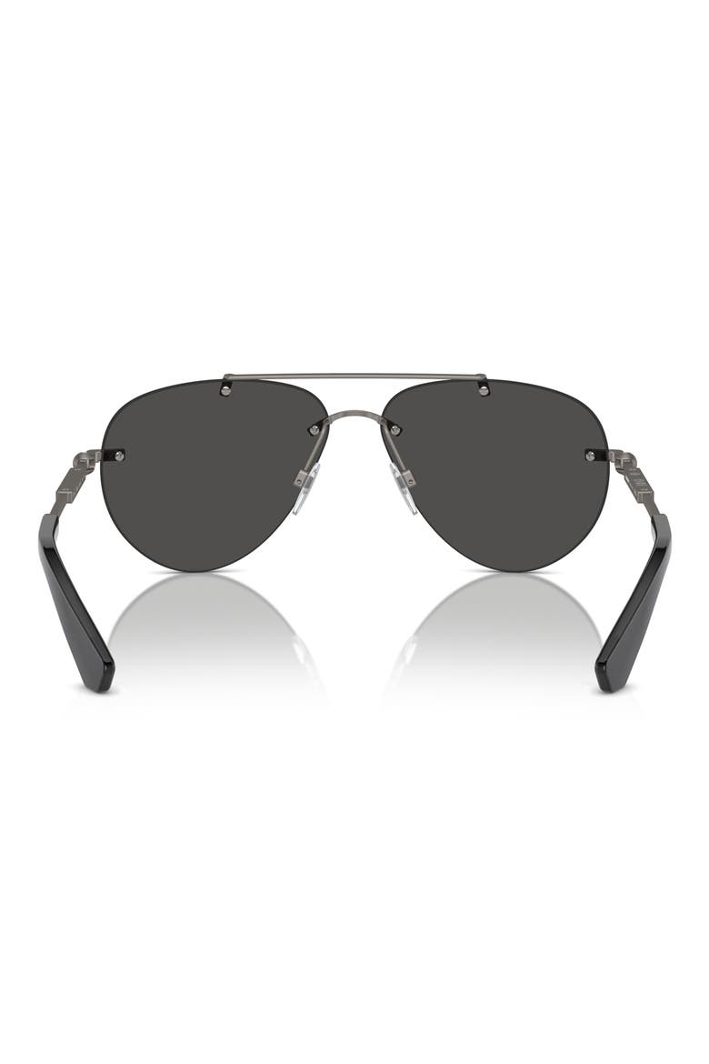 60mm Pilot Sunglasses, Alternate, color, DARK GREY