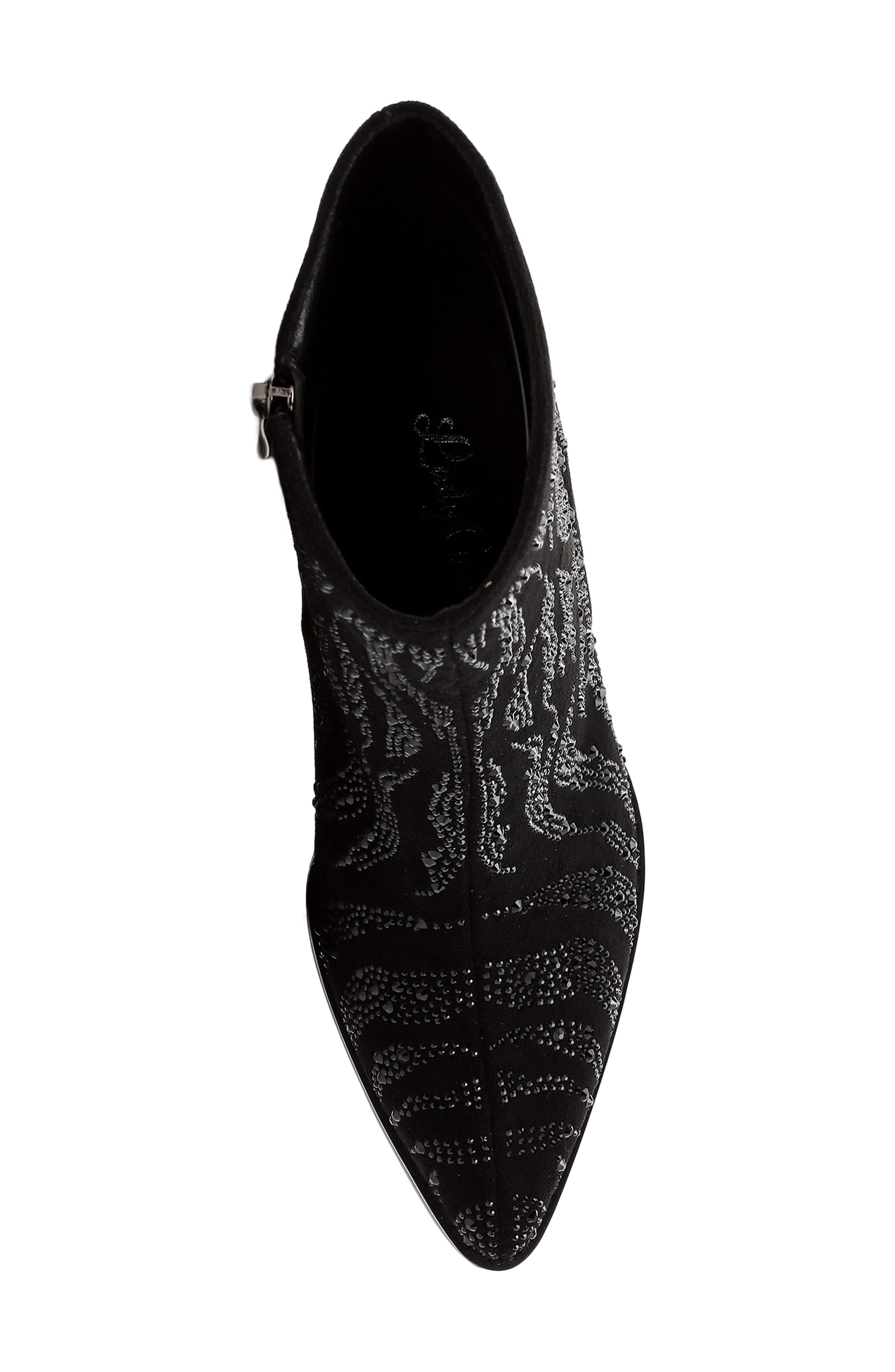 Goldie Pointed Toe Bootie, Alternate, color, BLACK