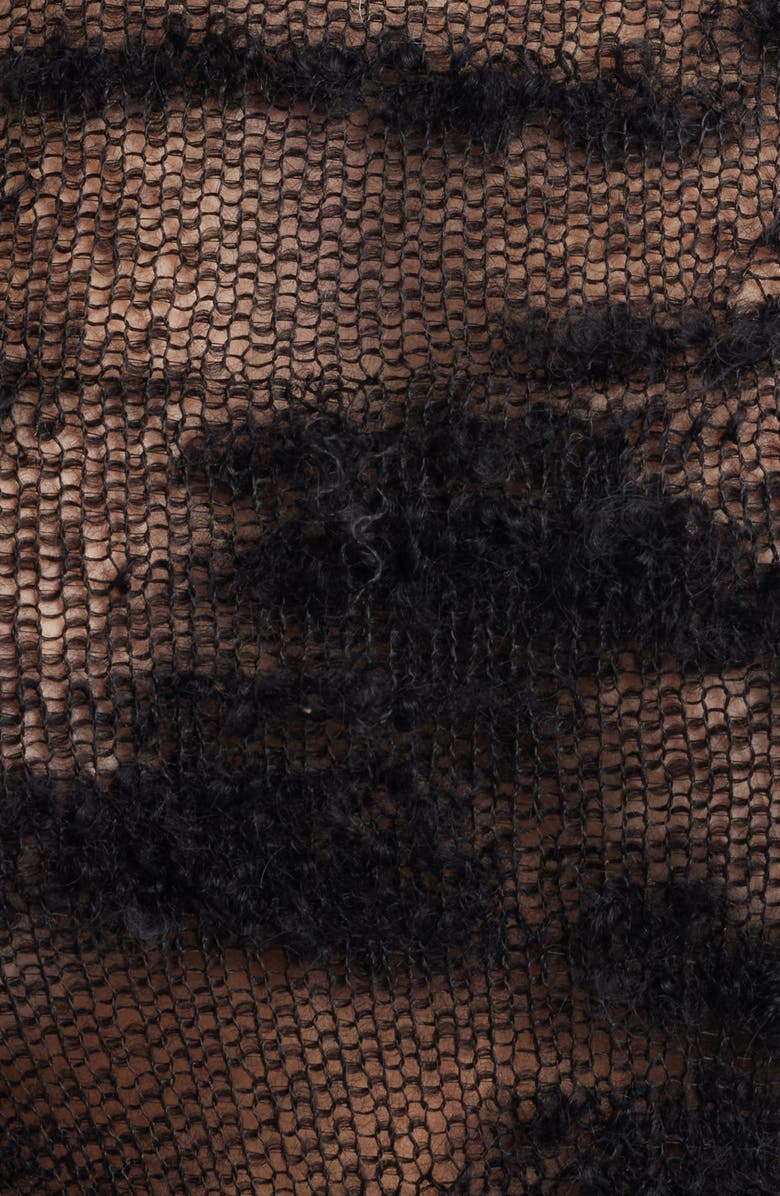 Cult Gaia Sima Mock Neck Sweater, Alternate, color, Black