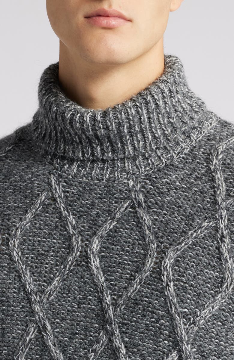 BOSS Estupendo Diamond Stitch Sweater, Alternate, color, Medium Grey