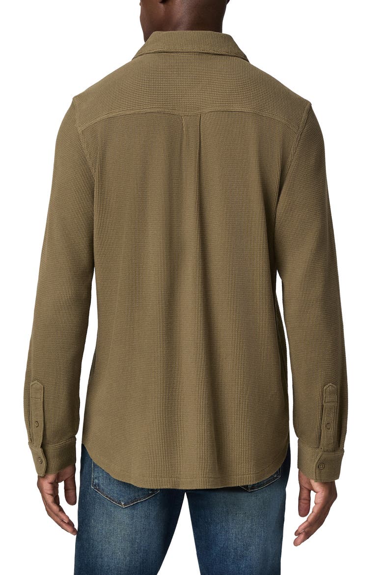 Hollander Waffle Knit Shirt, Alternate, color, NIGHT OLIVE