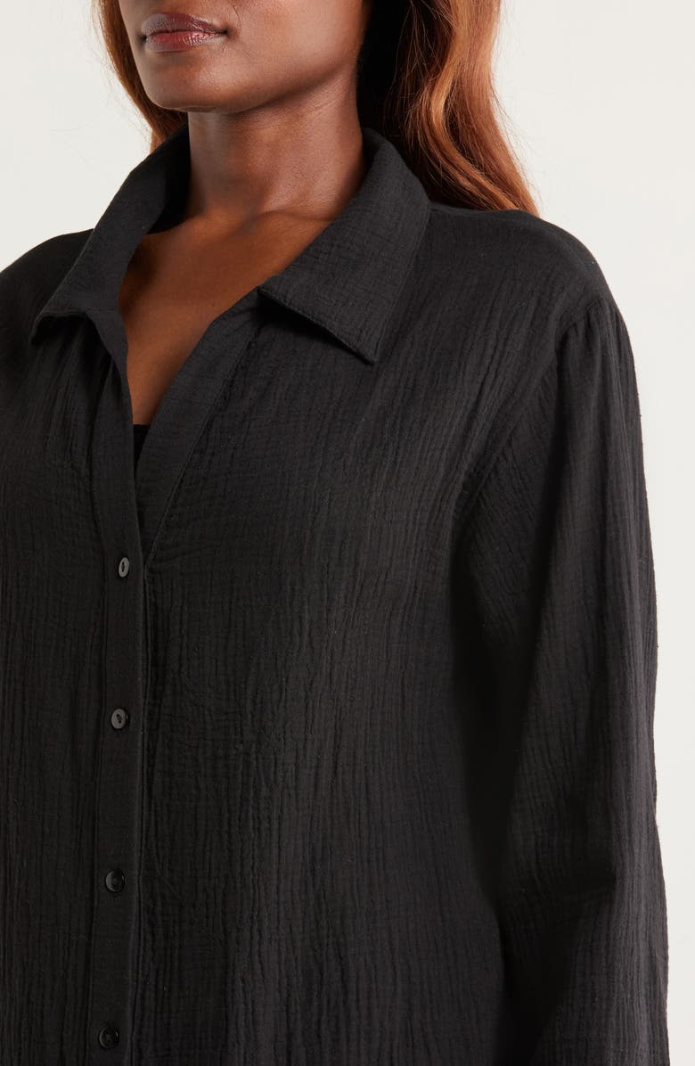 Nordstrom Cotton Gauze Cover-Up Shirtdress, Alternate, color,