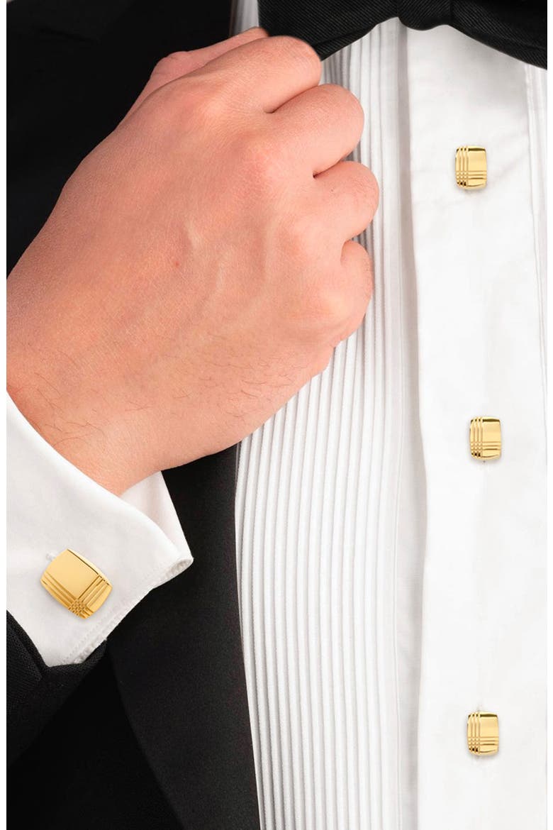 Tartan Studs, Alternate, color, GOLD