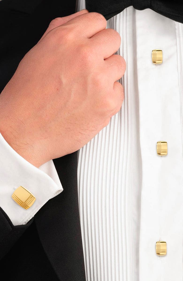 Cufflinks, Inc. Tartan Studs, Alternate, color, Gold