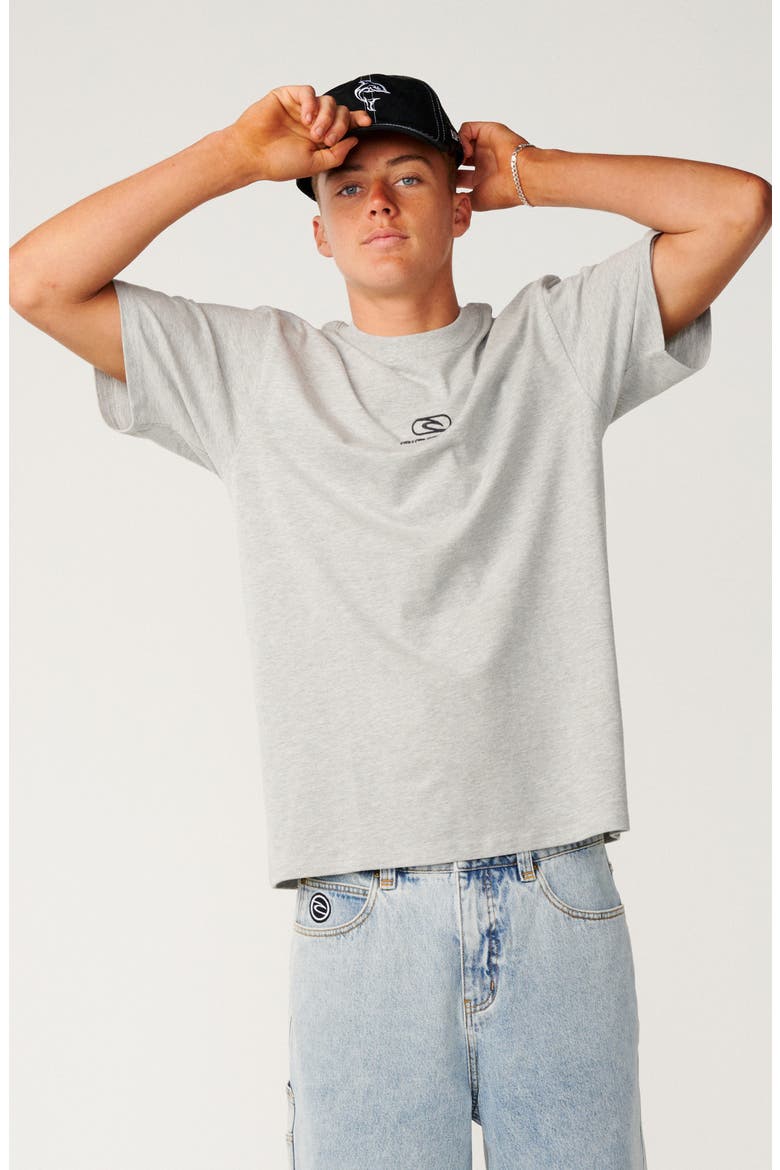 Pill Icon Embroidered Logo T-Shirt, Alternate, color, GREY MARLE