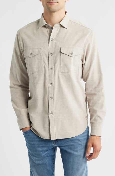 Coastline Cord Heather Bay Cotton Corduroy Button-Up Shirt