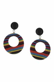 OLIVIA WELLES Neva Leopard Print Earrings