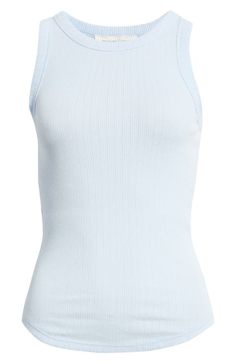 Pointelle Rib Crewneck Tank