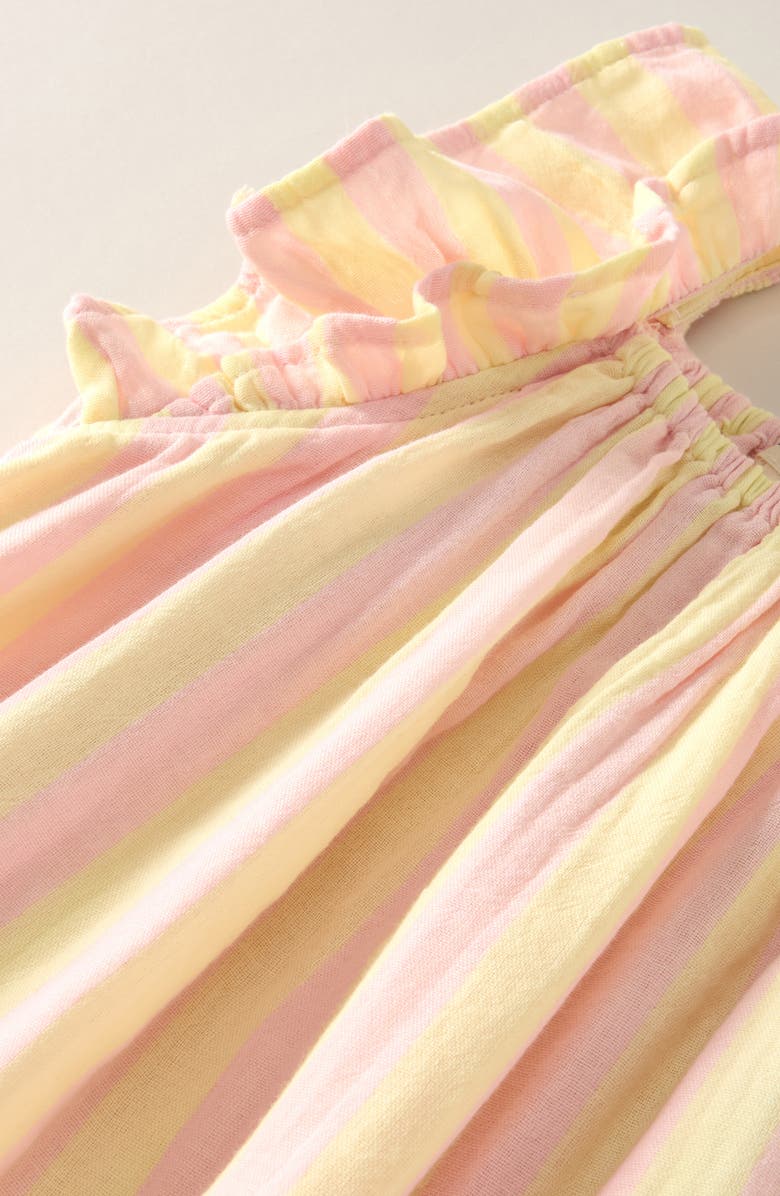 Tucker + Tate Kids' Double Ruffle Dress, Alternate, color, Pink- Yellow Sunny Stripe