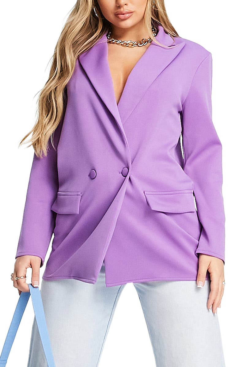 ASOS DESIGN Sturctured Jersey Oversize Suit Blazer, Main, color,