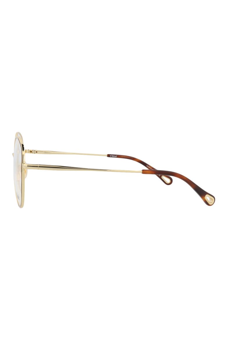 54mm Round Optical Glasses, Alternate, color, GOLD GOLD TRANSPARENT