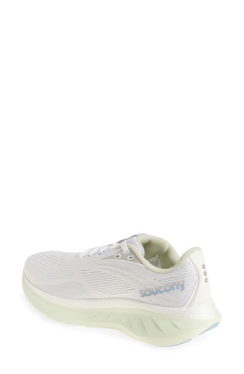 Saucony Ride 18 Running Shoe In White/lett