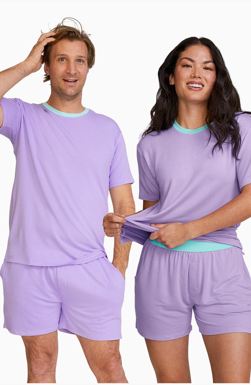 Jambys House Shorts In Lavender/mint