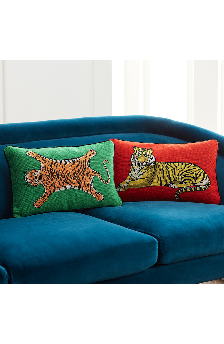 Jonathan Adler Safari Needlepoint Pillow, Alternate, color,