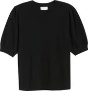 Caslon® Puff Sleeve Wool & Cashmere Sweater