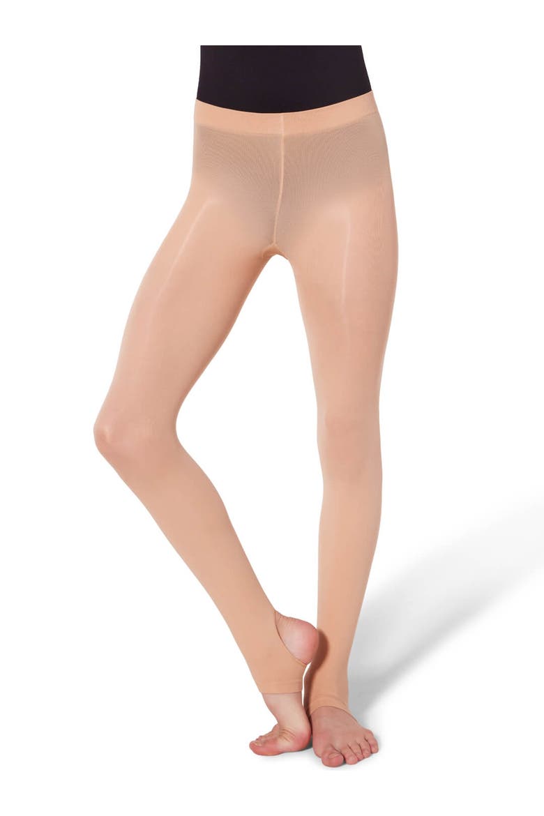 Ultra Soft Self Knit Waistband Stirrup Tight, Main, color, dark beige