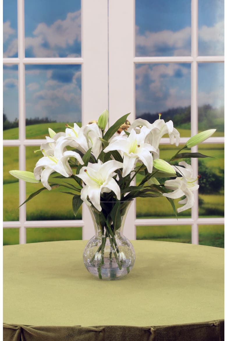 Vase of Lilies, Alternate, color, White