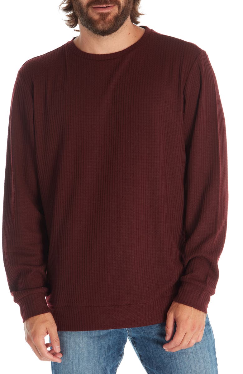PX Saul Long Sleeve Thermal T-Shirt, Main, color, Burgundy