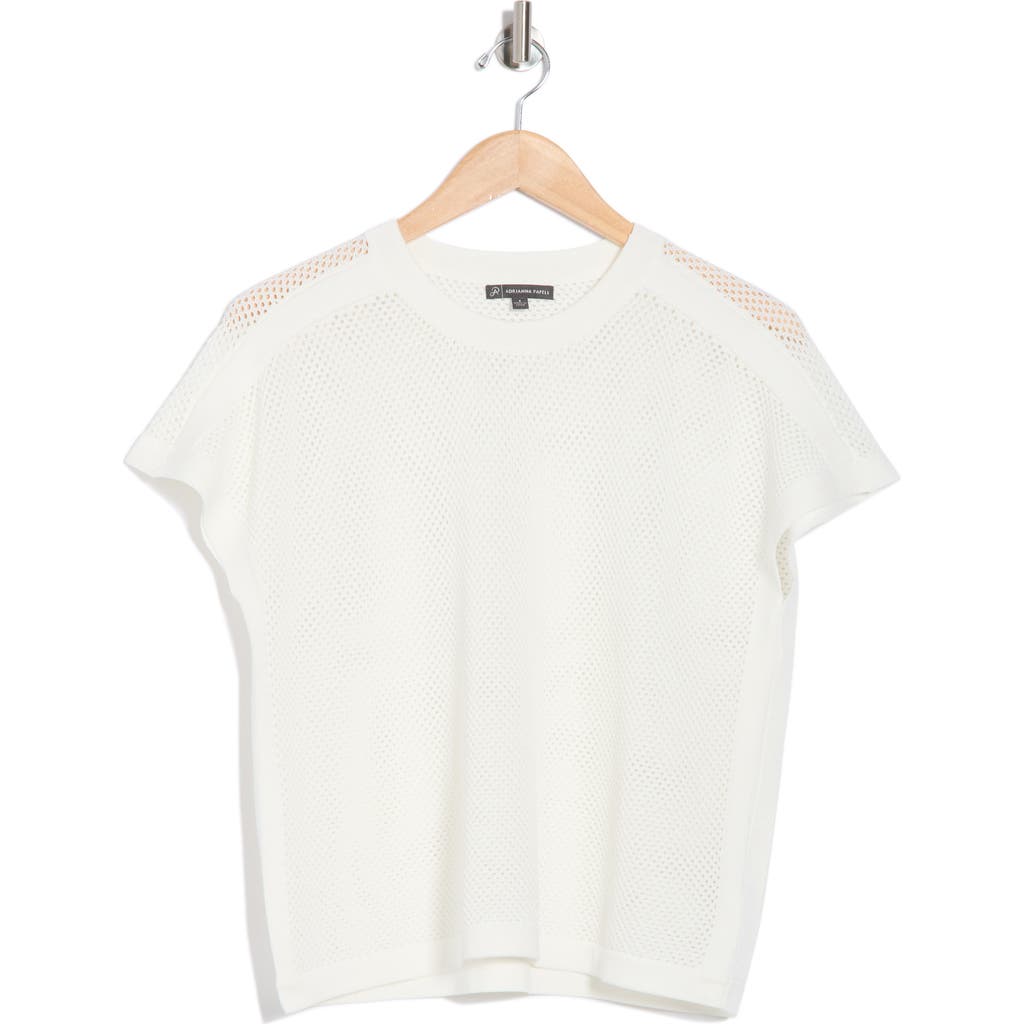 Adrianna Papell Mesh Openwork Sweater