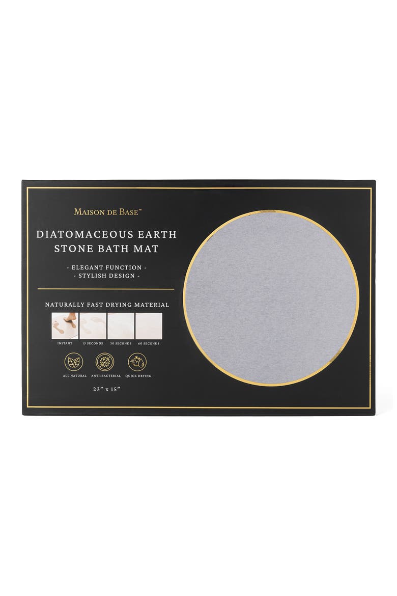 Diatomite Smooth Bath Mat, Main, color, GREY