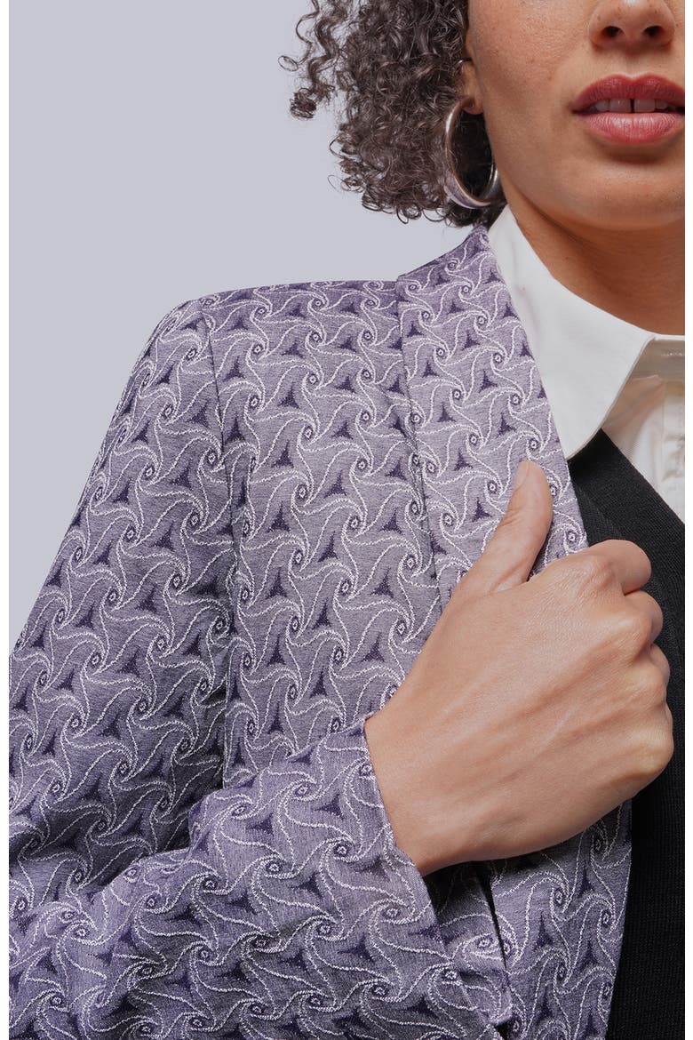 The Empower Jacquard Tux Blazer, Alternate, color, PLUM
