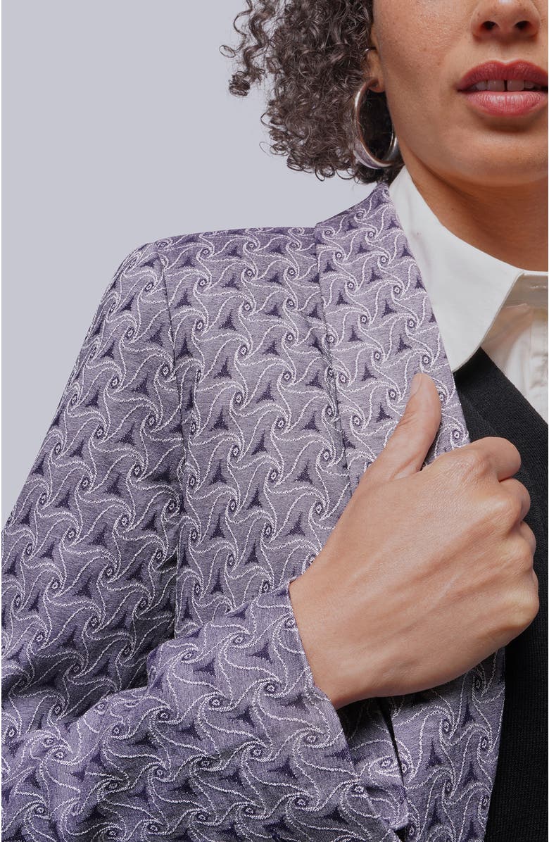 WILDFANG The Empower Jacquard Tux Blazer, Alternate, color, Plum