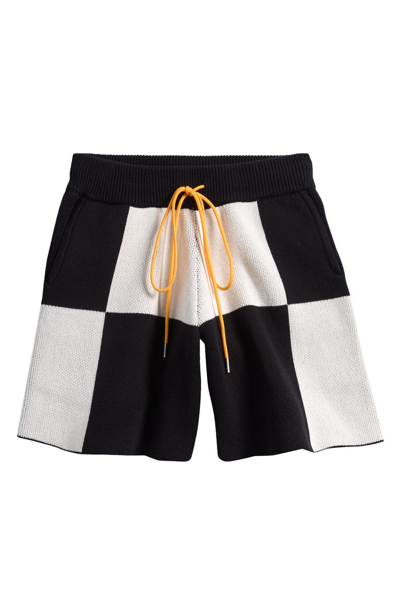 DIET STARTS MONDAY Checkered Cotton Jacquard Knit Shorts, Alternate, color, 