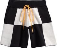 DIET STARTS MONDAY Checkered Cotton Jacquard Knit Shorts
