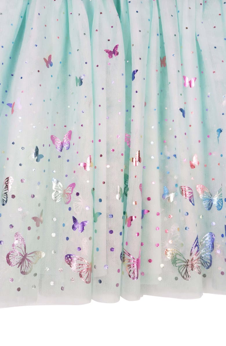 Zunie Kids' Sequin Butterfly Tutu Dress, Alternate, color, Ivory/ Mint