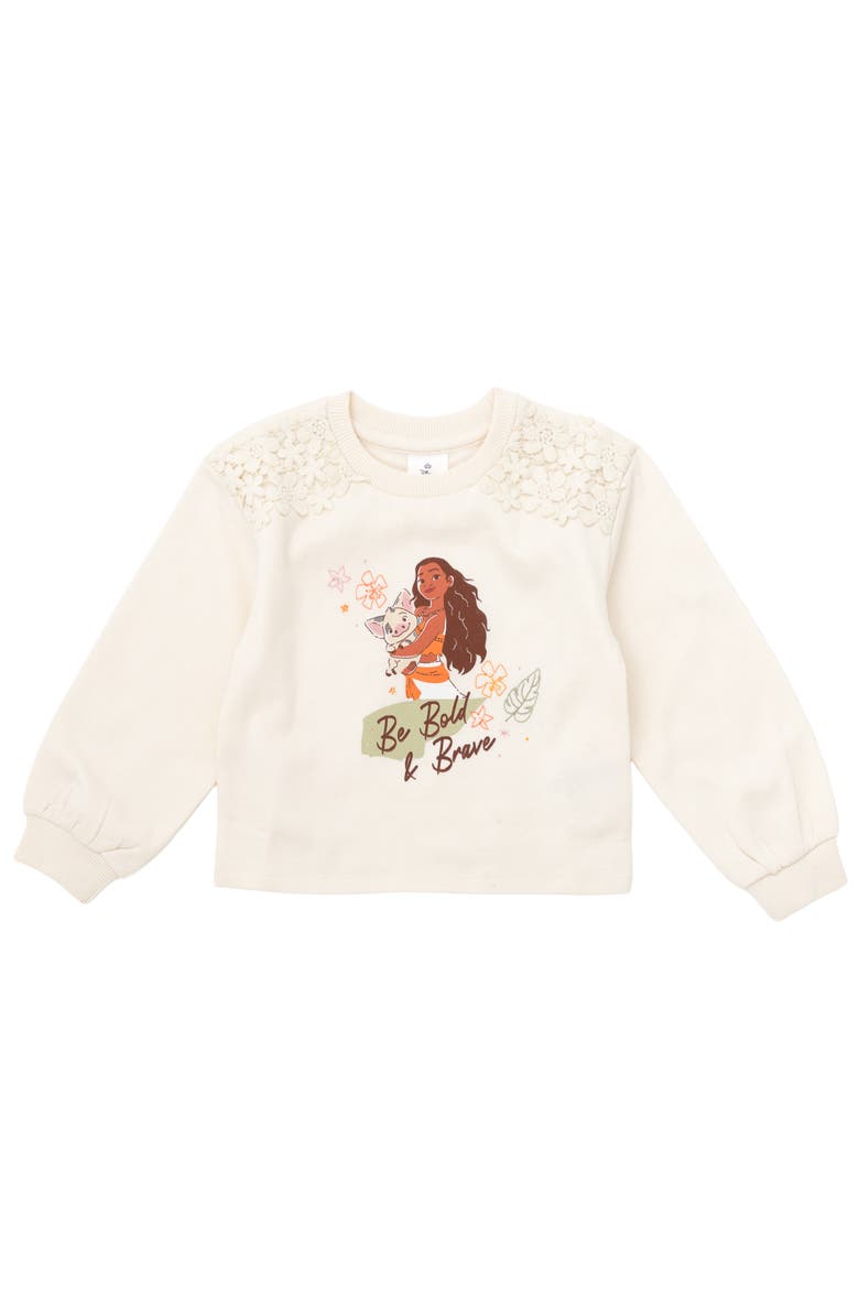 Moana 2-Piece Sweatshirt and Skirt Set, Alternate, color, Peach Moana Pua