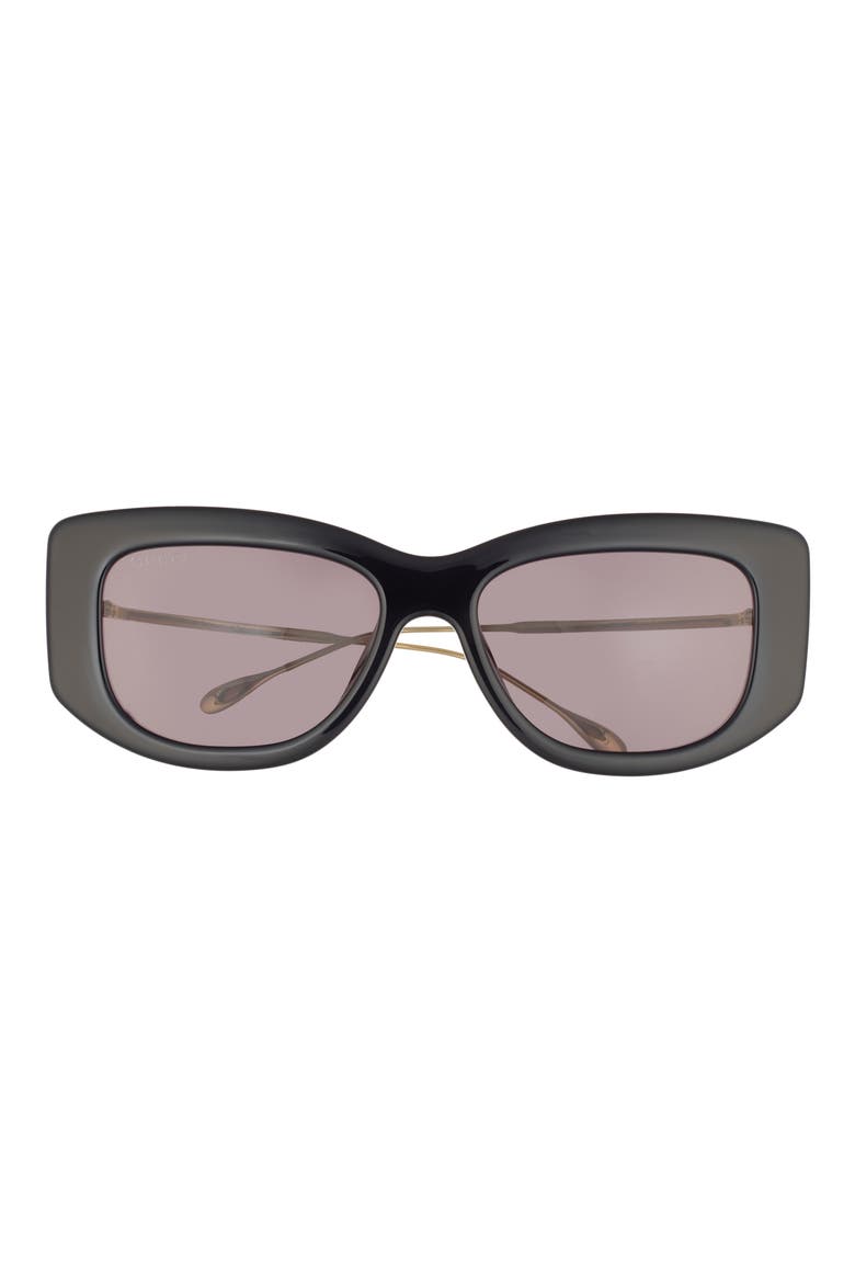 55mm Square Sunglasses, Main, color, BLACK GOLD GREY