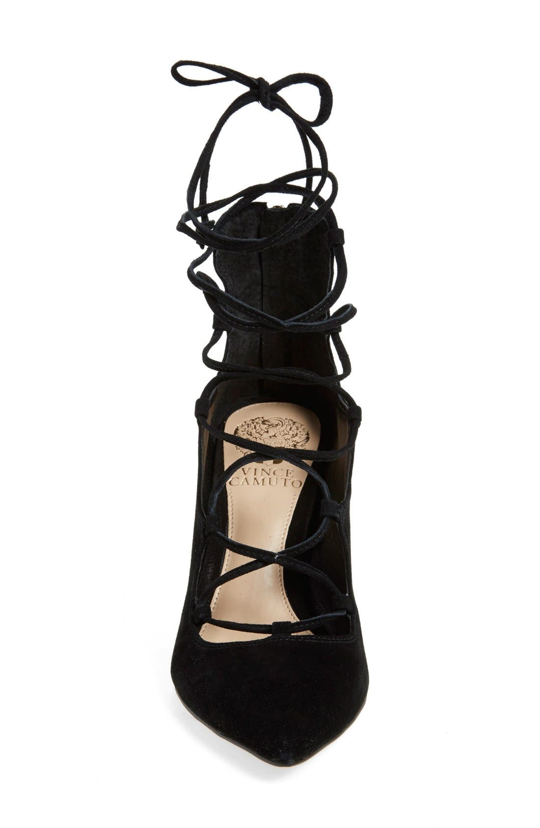 'Barsha' Lace-up Pump (Nordstrom Exclusive), Alternate, color, BLACK SUEDE