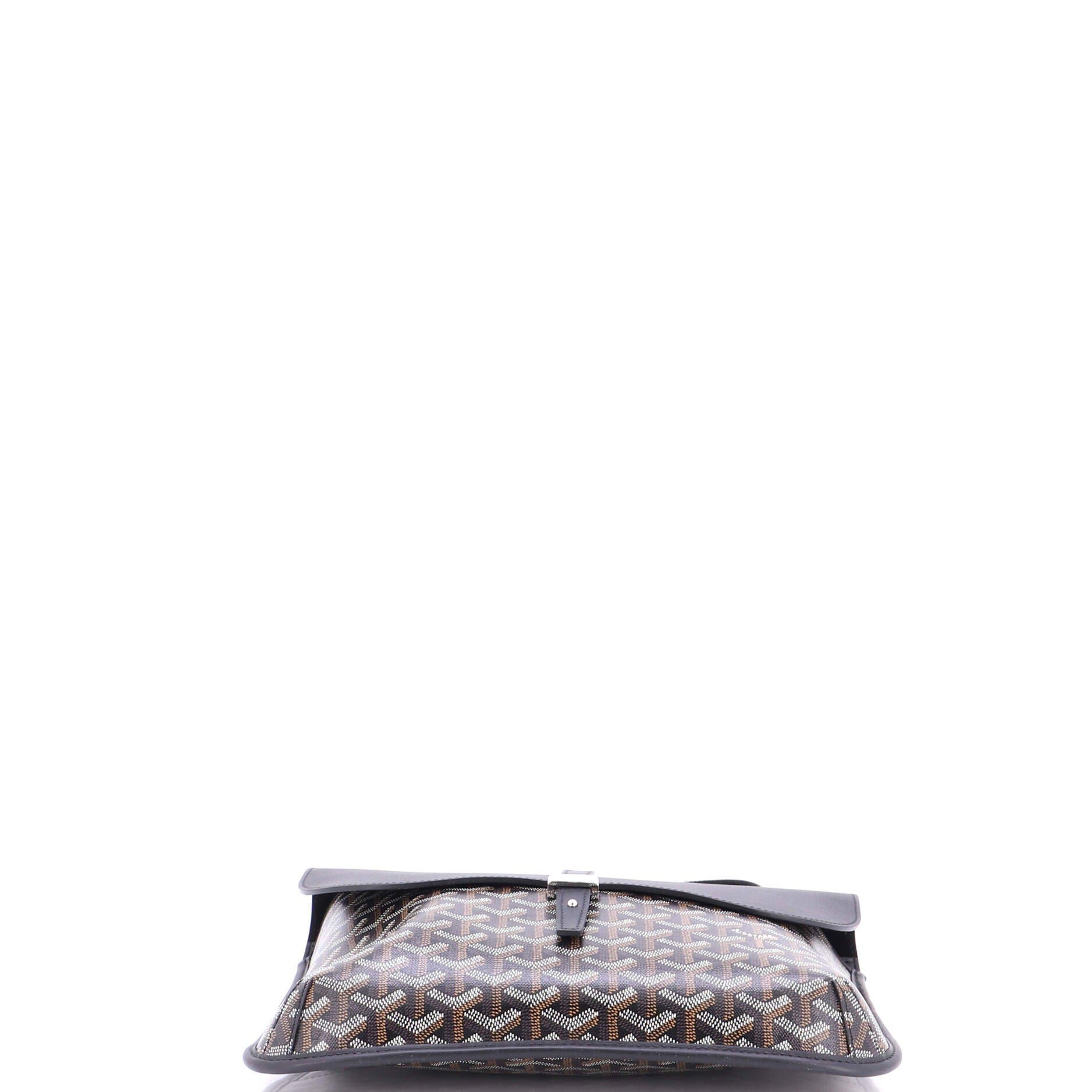 Pre-Owned Goyard Coursier Messenger Bag Coated Canvas and Leather, Alternate, color, Black