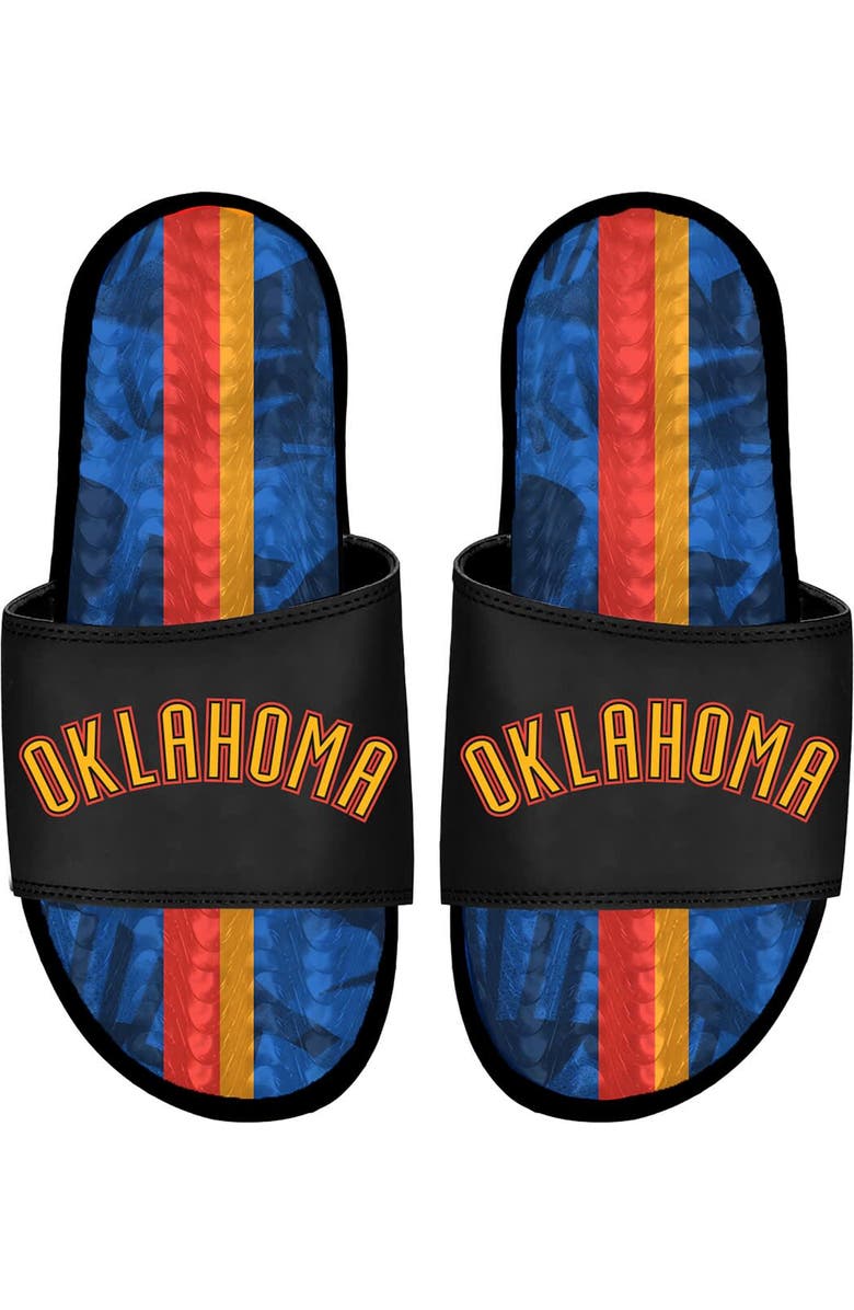 ISLIDE Men's ISlide Oklahoma City Thunder 2024/25 City Edition Gel Slide Sandals, Main, color, Black