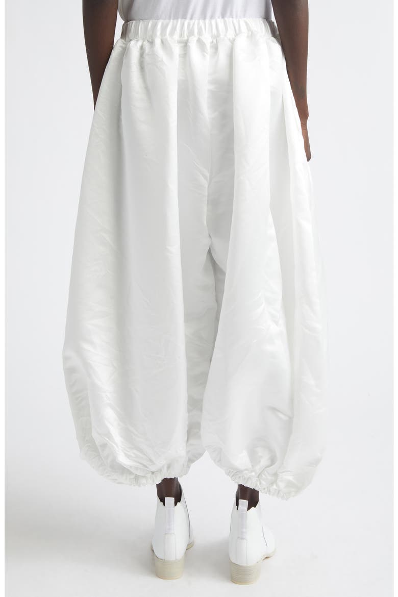 Crop Satin Balloon Pants, Alternate, color, WHITE