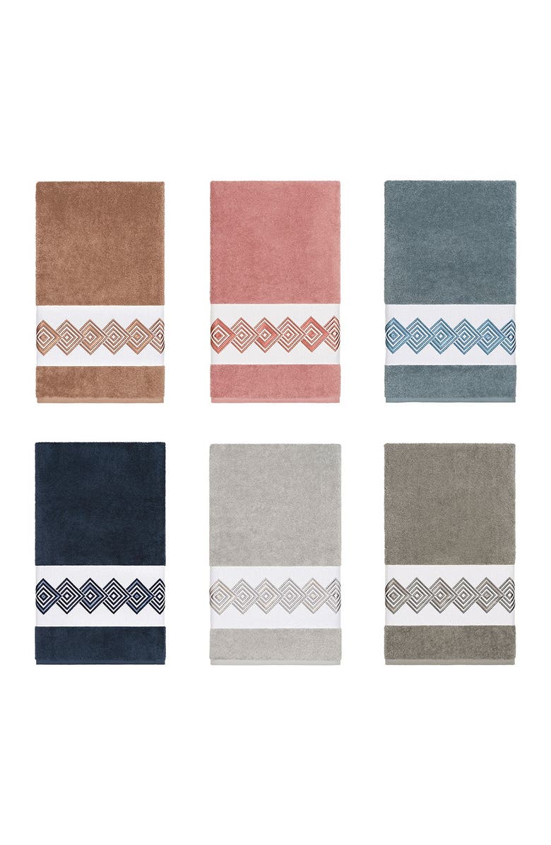 Linum Home Textiles Noah Embellished Bath Towel - Tea Rose, Alternate, color, Tea Rose