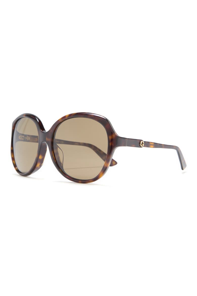 57mm Round Sunglasses, Alternate, color, HAVANA