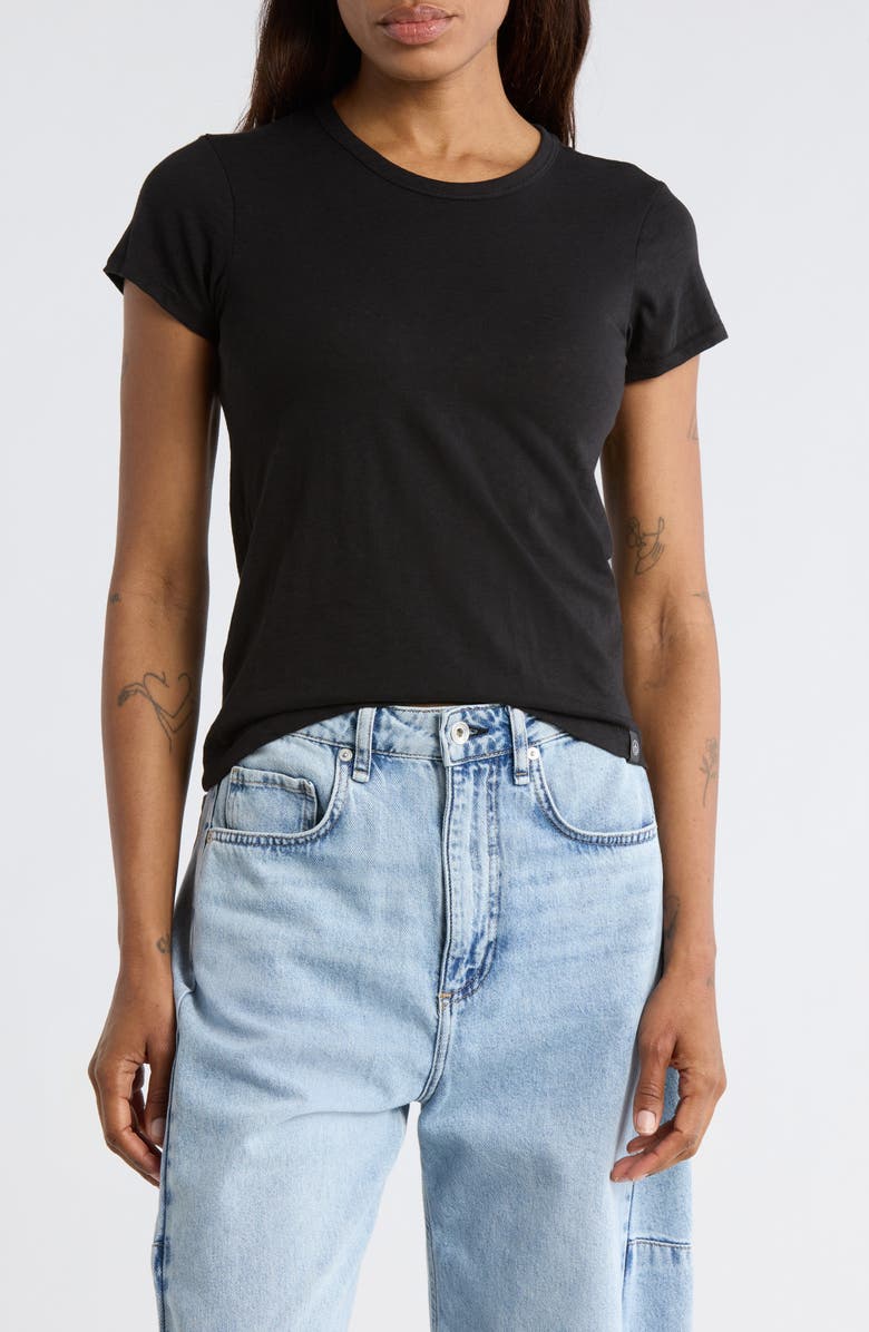 rag & bone The Slubbed Core T-Shirt, Main, color, Black