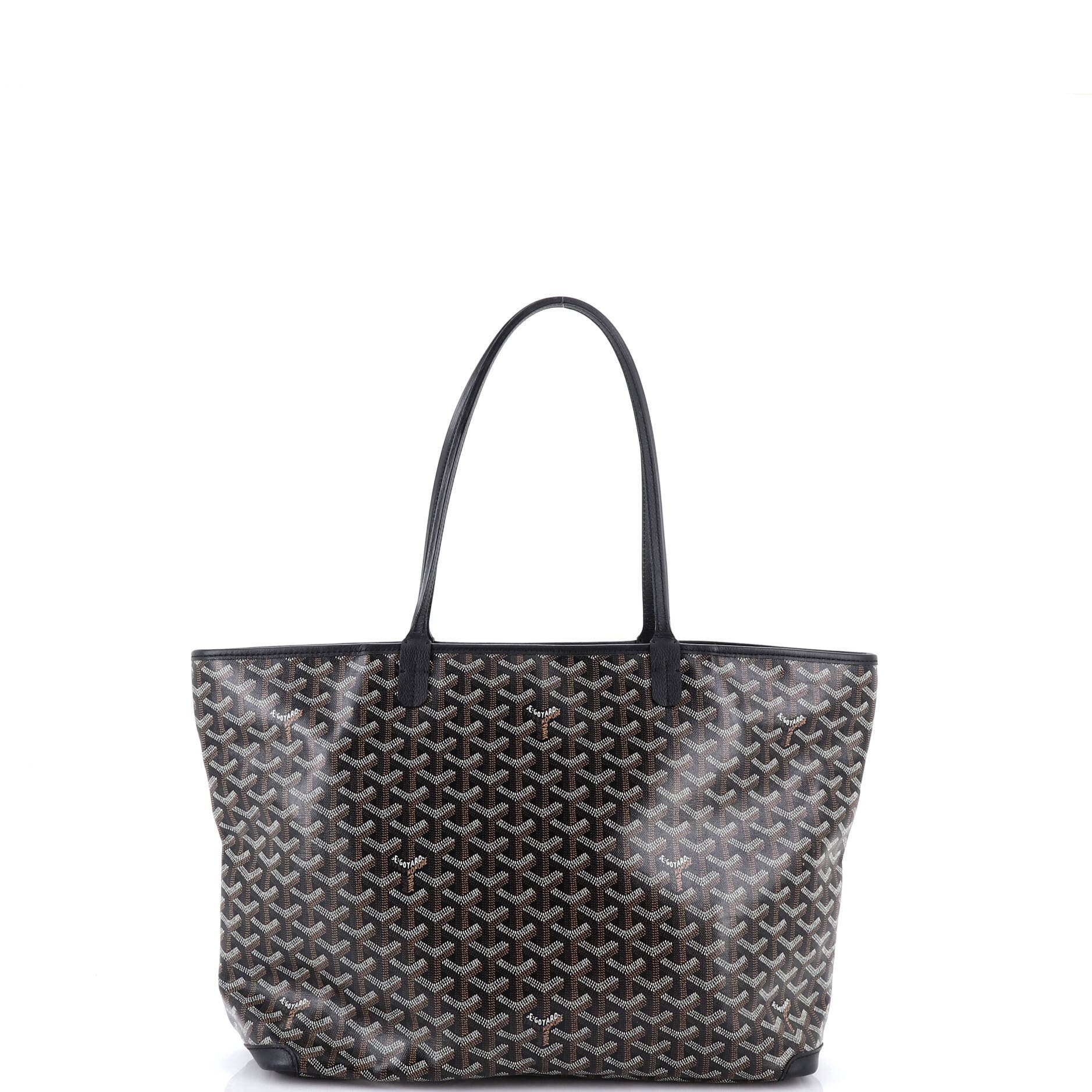 Pre-Owned Goyard Artois Tote Coated Canvas MM, Alternate, color, Black