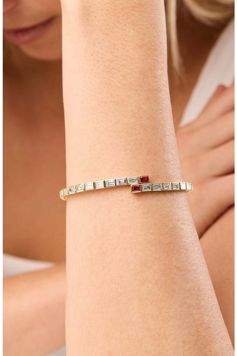 El Mar Ruby & Diamond Flex Bangle Bracelet, Alternate, color, YELLOW