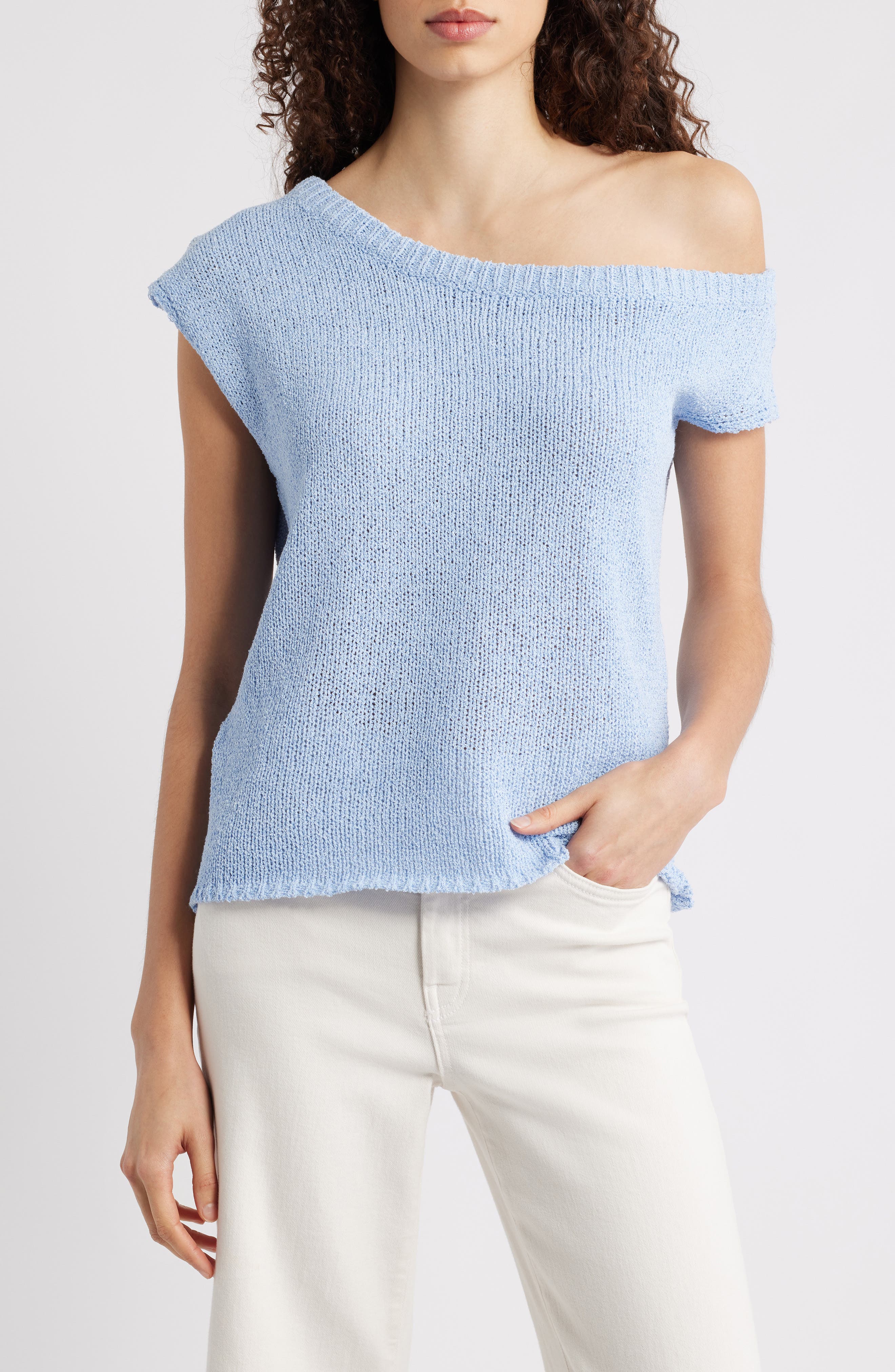 Coco One-Shoulder Knit Top - image 3